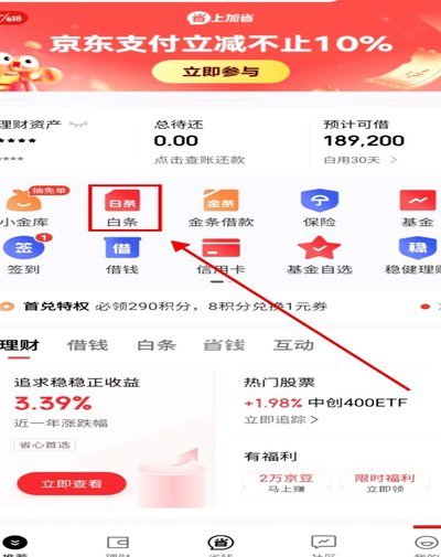 如何用白条借款？