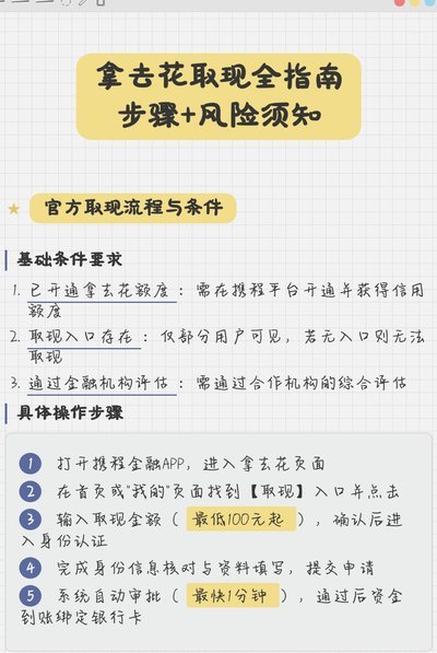 拿去花取现要多久 取一次