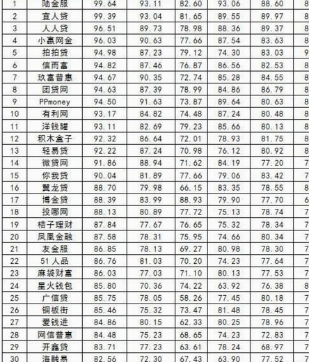 网贷龙头：揭秘前100平台之道