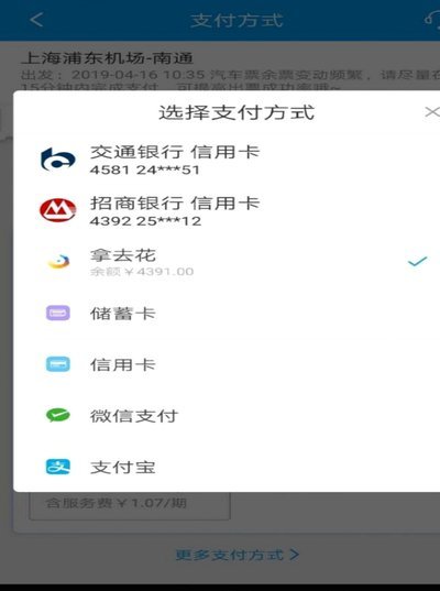 携程拿去花有额度为何支付失败？